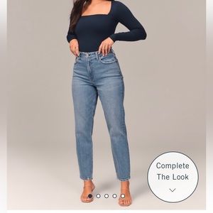 Abercrombie High Rise Curve Love Mom Jeans